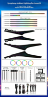 Upgrade 256 Farben Symphony LED Auto-Innenraumbeleuchtung für Lexus IS 2014-2024 Ambiente-Lichtleiste Zubehör