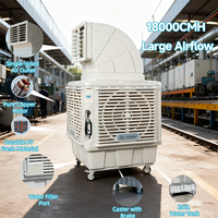 Refroidisseur d'air évaporatif HeNeng HNY18E-1 22000CMH pour usage industriel, ventilateur de refroidissement à eau, pompe à moteur AC, sur pied, économie d'énergie