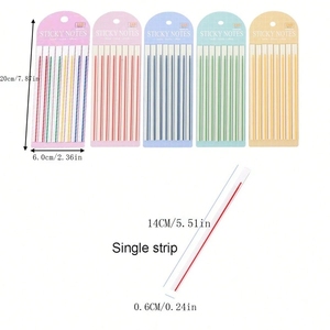 5pcs huỳnh quang bút sọc ghi nhớ bình luận nhãn tự dính trong suốt dài trang dấu hiệu Tag cho 800 tờ hoặc nhiều hơn - Product Image 3