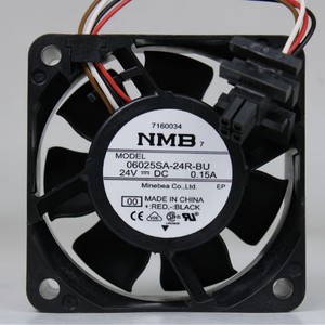 Ventilateur de refroidissement à double roulement à billes 06025SA-24R-BU 24VDC avec alarme de vitesse et de rotor, usage industriel - Product Image 1