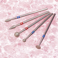 Kit de fraises à ongles en diamant durables, 3/32 pouces, design multi-formes pour le nettoyage des cuticules russes et le polissage des ongles
