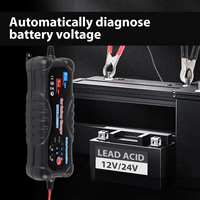 Chargeur de batterie 6A 12V/24V réparation d'impulsion intelligente automatique pour voiture camion RV AGM LiFePO4 batterie à cycle profond avec écran LCD CE