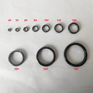 100 pièces de costume LTS anneau en céramique noire 4-30 # anneau supérieur de pôle de mer refit rock Pole Road anneau de guidage de pôle asiatique accessoires de bricolage - Product Image 5
