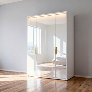 Armadio a Battente Estensibile Personalizzato con Finitura Lucida, Design Moderno per Camera da Letto e Sala da Pranzo - Product Image 1