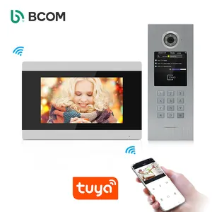 Bcom IP SIP dokunmatik ekran 7 inç profesyonel apartman video interkom