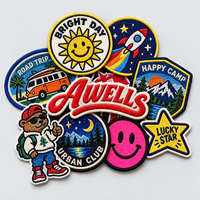 Set Patch Bordir Kustom Tema Perjalanan, Berkemah, dan Luar Angkasa untuk Jaket, Tas Ransel, Topi, dan Pakaian Luar Ruangan AWELLS