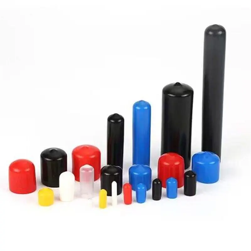 Injection-Molded Soft PVC round End Cap with Dustproof Thread Protection Insulated Bolt Protectors