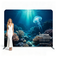 Mur d'affichage portable léger et écologique en aluminium pour stand de salon professionnel avec impression par sublimation personnalisée