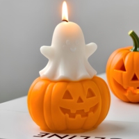 Moule en silicone 3D Citrouille Fantôme pour bougies d'Halloween, fabrication de bougies d'aromathérapie, bricolage fait main, décoration intérieure pour adultes, artisanat