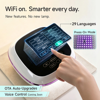 Lampe à ongles professionnelle intelligente à capteur IA, 136 LED UV, séchage rapide du gel, rechargeable, écran tactile, pour manucure en salon