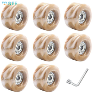 8 pezzi 8 ruote Quad PU 58*32mm cuscinetti ABEC-9 installati Quad doppia <span class=keywords><strong>fila</strong></span> Skateboard pattino ruote - Product Image 3