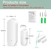 Tuya Zigbee 3.0 Sensor Pintu Jendela Pintar Nirkabel Detektor Kontak Magnetik Alarm Alexa Tuya Hub Diperlukan