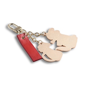 Porte-clés en alliage de zinc avec cuir PU, design romantique, personnalisé, adorable pour les couples et les animaux de compagnie - Product Image 6