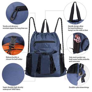 Sac à dos de sport à cordon de serrage pour salle de sport, résistant à l'eau, avec logo personnalisé, idéal pour le basketball - Grande Vente - Product Image 4
