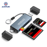 Lecteur de carte SD CF USB C adaptateur USB 3.0 Type C à double emplacement pour lecteur de carte mémoire MicroSD, SDHC, SDXC pour ordinateur portable, PC