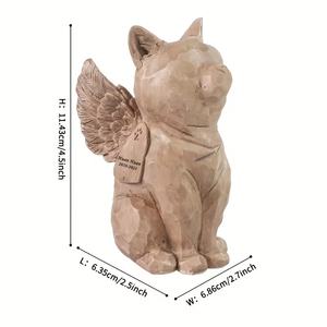 Árbol Conmemorativo de Gato Ángel Personalizado para Colgar, Gatito de Resina Hecho a Mano con Alas, Decoración Elegante de Invierno para Exteriores - Product Image 6
