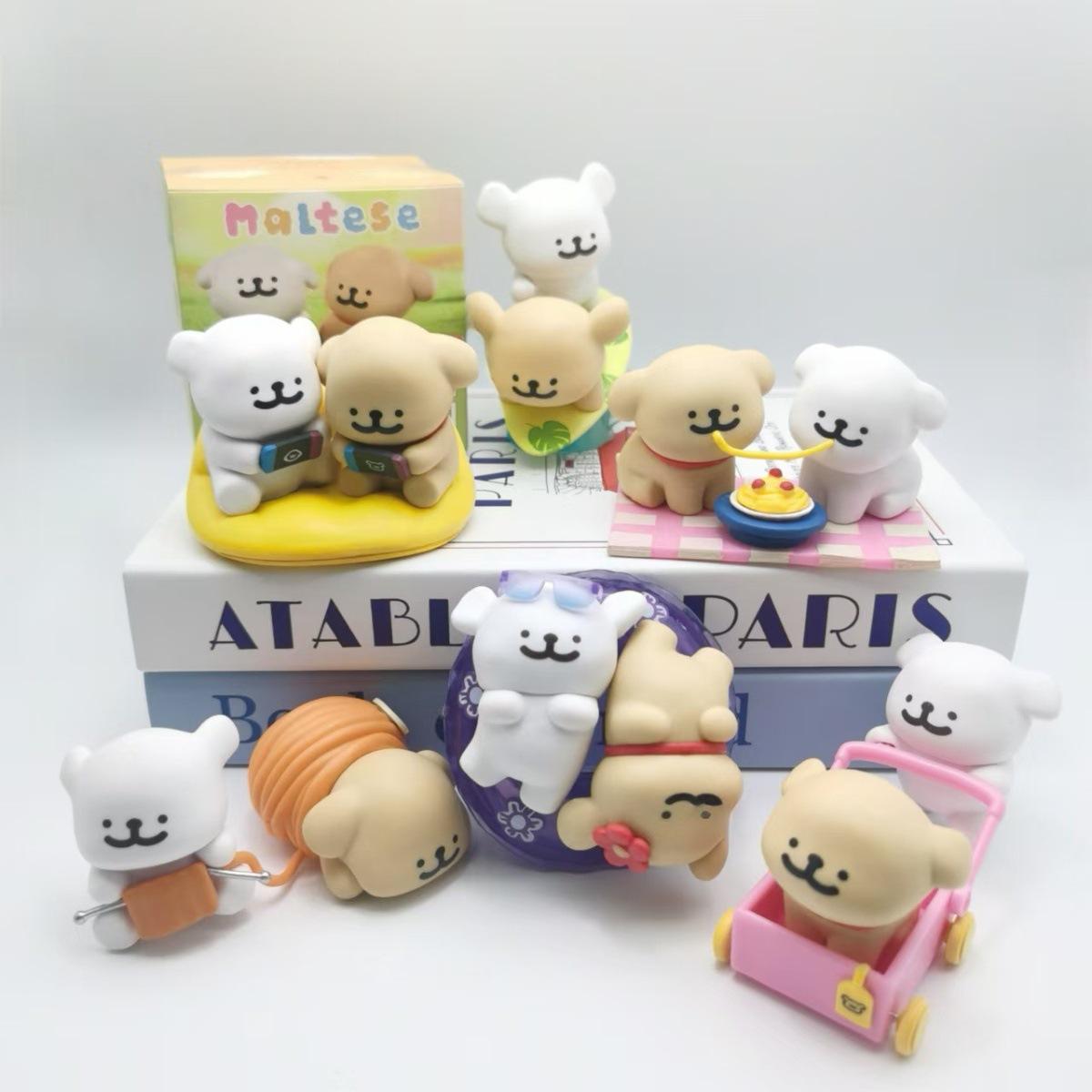 Joyful continuous line little dog 6-piece set [boxed]