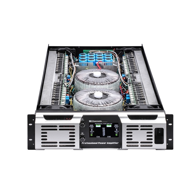 HB2500 New Model Double Transformer With LCD Display 2500W Power Amplifier for Full-Range Speakers