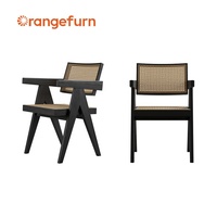 Chaise de salle à manger en osier naturel de rotin de haute qualité chaise de bras de canne rentable pour une utilisation de loisirs d'appartement et d'hôtel