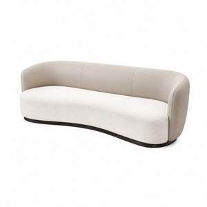 Canapé trois places en tissu compact de style moderne Pure-Line, pieds en bois massif robustes, marque JM, pour salon domestique, vente en gros - Product Image 2