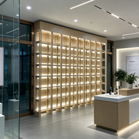Vitrine à vin éclairée moderne et écologique sur mesure pour la maison, pour vin rouge et blanc