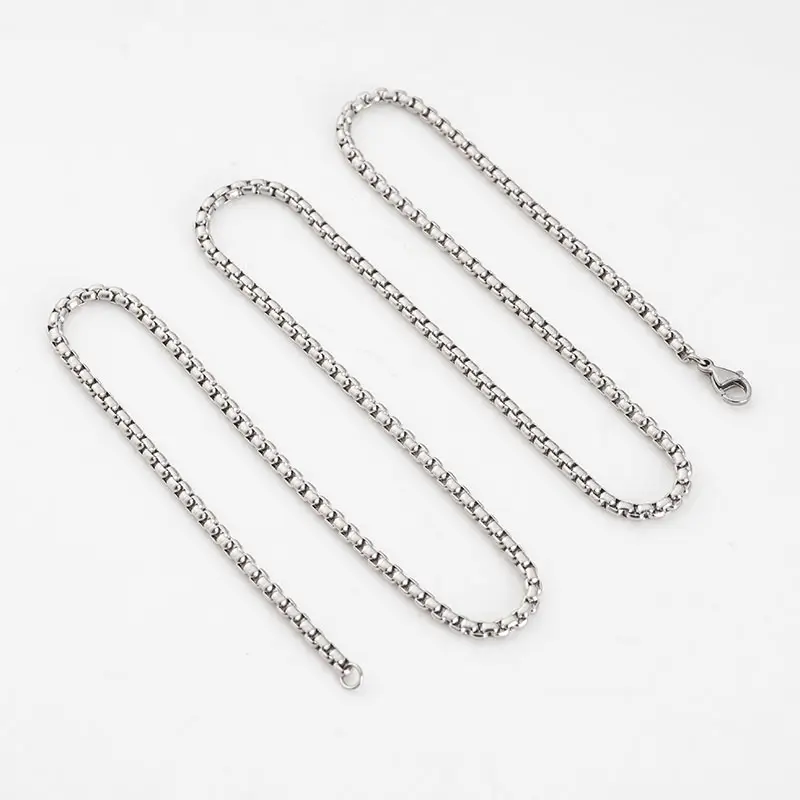 Wholesale3.5mm*70cm men  women  neutral simple fashion exquisite stainless steel necklace. Quantity can be customized in length