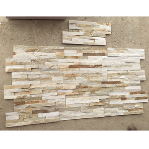 Naturale nizza beige sottile ardesia muro di pietra mattoni <span class=keywords><strong>piastrelle</strong></span> di 18X35 CM con incastro - Product Image 1