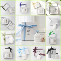 Diffuseur d'arômes en céramique et porcelaine blanc à suspendre pour voiture et armoire, désodorisant, cadeau de luxe, vente en gros