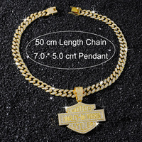 YJ10-7000 Nouveau collier pendentif en alliage de zinc pour homme, style hip-hop européen et américain, avec lettre anglaise personnalisée, idéal pour les fêtes