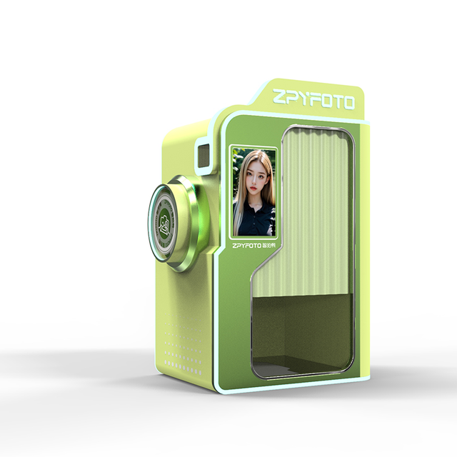 AI Print Digital Camera Self-Service Photo Booth Machine with Metal Construction WiFi Enabled Free Color Customization