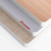 Panneau mural décoratif imperméable en mousse PVC laminée, grain de bois gris, pour la décoration de meubles