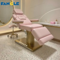Moderne Luxus-Wimpernliege in Pink, Multifunktionale Schönheitsliege, Krankenhausliege, 3/4-Motorige Elektrische Gesichts-Spa-Massageliege