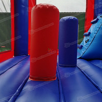 Castillo Inflable Sonic Económico para Adultos y Niños, Mini Combo Jumper con Aro de Baloncesto, Certificado CE, 13x13 Pies, Capacidad para 10 Personas