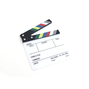 2pcs Acrylique Film Clapboard Movie Clapper Board Director's Cut <span class=keywords><strong>Action</strong></span> Scene White Movie <span class=keywords><strong>Action</strong></span> Slate Clapper Board - Product Image 3