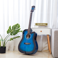 41Inch Cheap Wholesale Price Wood Acoustic Guitar Colorful Best Guitar Manufacturer