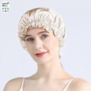 卸売6Aグレード100% 桑シルクボンネット女性用ヘアターバン睡眠用 - Product Image 2