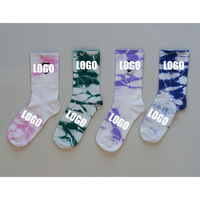 Chaussettes en coton tricotées personnalisées Glacier pour hommes et femmes, motif tie-dye, jacquard, respirantes, colorées, décontractées, pour jeunes