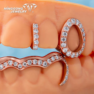 Hip-Hop Open Face Bottom Wave Bar Joyería fina 925 Plata y 10K-18K Gold Grillz 14K y 18K Variantes disponibles - Product Image 3