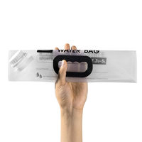 1L 5L 10L Sac à eau extérieur portable pliable avec poignée en plastique, pochette transparente personnalisée pour boissons avec bec verseur