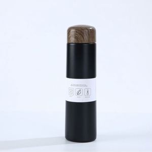 Custom 150ml Japanese Wood Grain Cover 304 Stainless Steel Mini Tea Divider Business Office Gift <b>Thermos</b> Pouch <b>Cup</b> Mug - Product Image 6