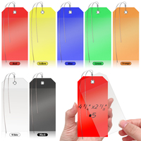 Étiquettes d'expédition de sécurité robustes et durables de 4 3/4 x 2 3/8 pouces, étiquettes en PVC plastique auto-laminantes, imperméables et inscriptibles