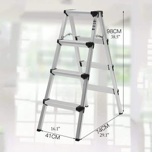 Hot Sale Portable 3-Step Folding Aluminium Stool <b>Ladder</b> Modern Industrial for Outdoor Home Use - Product Image 4