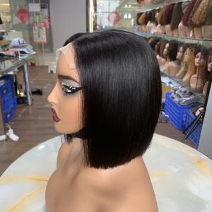 Raw Vietnamese Hair Bone Straight Super Double Drawn 4*4 Lace Closure <b>Wigs</b> Human Hair - Product Image 2