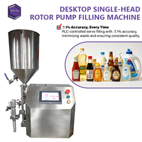 Machine de remplissage professionnelle de bureau à pompe rotative à tête unique, système de remplissage haute viscosité pour confitures, pâtes et sauces gourmandes