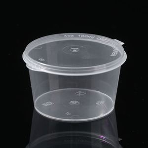 Conteneur jetable écologique en PP, gobelet en plastique transparent, logo personnalisé, service OEM pour l'emballage de sauces pour les snack-bars - Product Image 1