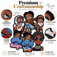Patch brodé thermocollant en jean pour femme, style streetwear, motif dessin animé rétro, pour veste, casquette et lunettes de soleil, vente en gros