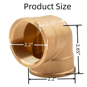 Raccords de plomberie hydraulique en laiton YOD 3/4, connecteurs et adaptateurs en cuivre, coude femelle 90 degrés 1/2 pouce - Product Image 2