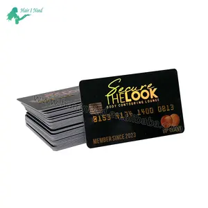 Custom Logo Credit Card Size Luxury Gold Laser Foil Stamping Embossed PVC Business Card Printing