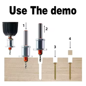 2.8-3.5mmx8mm HSS Countersink <strong>Drill</strong> <strong>Bit</strong> Adjustable Depth Limiter Alloy <strong>Bit</strong> for Woodworking Router Milling Cutter Screw <strong>Extractor</strong> - Product Image 4