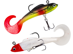 Conception de queue spéciale coulée de pêche à fond moyen lent 9.5G 90mm appâts de pêche bioniques souples avec crochets - Product Image 2